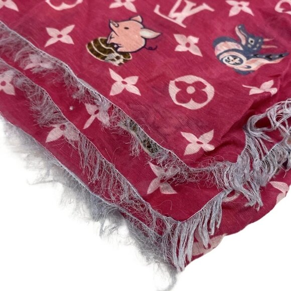LOUIS VUITTON ethol superstition Fuchsia Others - Scarf 713-070525 - Picture 5 of 7
